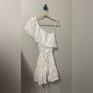 NWT! Maette White One Shoulder Lace‎ Dress